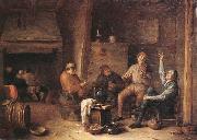 Hendrick Martensz Sorgh, A tavern interior with peasants drinking and making music